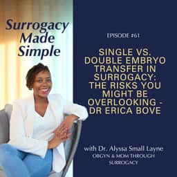 #61 Single vs. Double Embryo Transfer in Surrogacy: the Risks You Might Be Overlooking - Dr Erica Bove episode artwork
